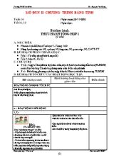 Kế hoạch dạy học Tin học 7 - Tiết 31+32 Bài thực hành tổng hợp 1 (2 tiết) - Năm học 2016-2017 - Nguyễn Văn Dũng
